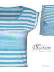 MAYFLOWER DARLING1 : Tee-shirt Rayé Stretch & Confort bleu