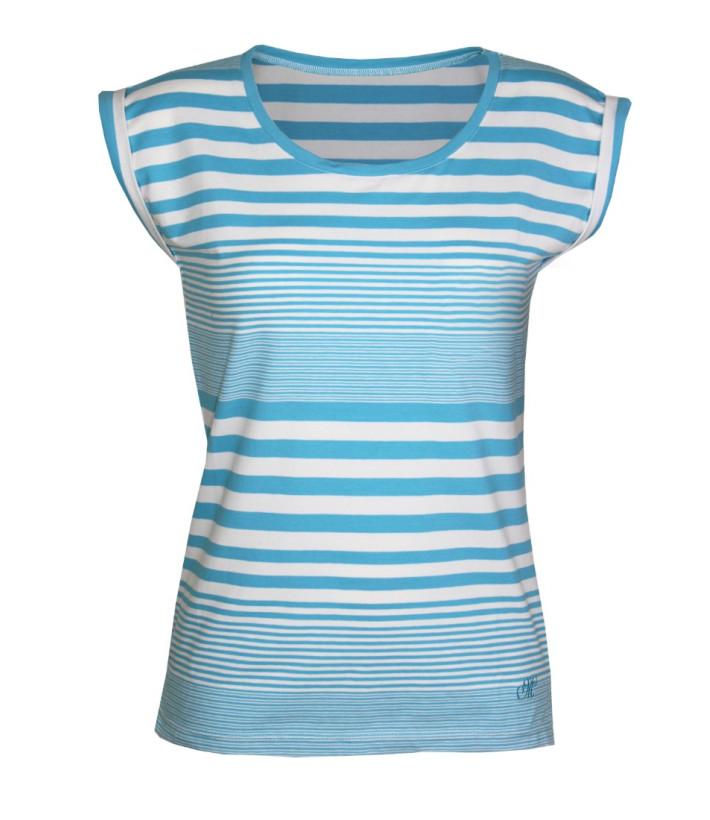 MAYFLOWER DARLING1 : Tee-shirt Rayé Stretch & Confort bleu