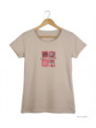 MAYFLOWER DATURA1 - Tee-shirt Col Rond Beige en Coton Doux