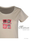 MAYFLOWER DATURA1 - Tee-shirt Col Rond Beige en Coton Doux