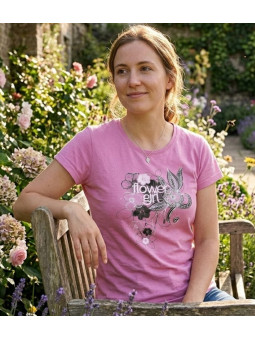 MAYFLOWER DAVY2 - Tee-shirt Col Rond Lilas/Rose 100% Coton