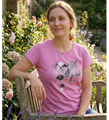 MAYFLOWER DAVY2 - Tee-shirt Col Rond Lilas/Rose 100% Coton