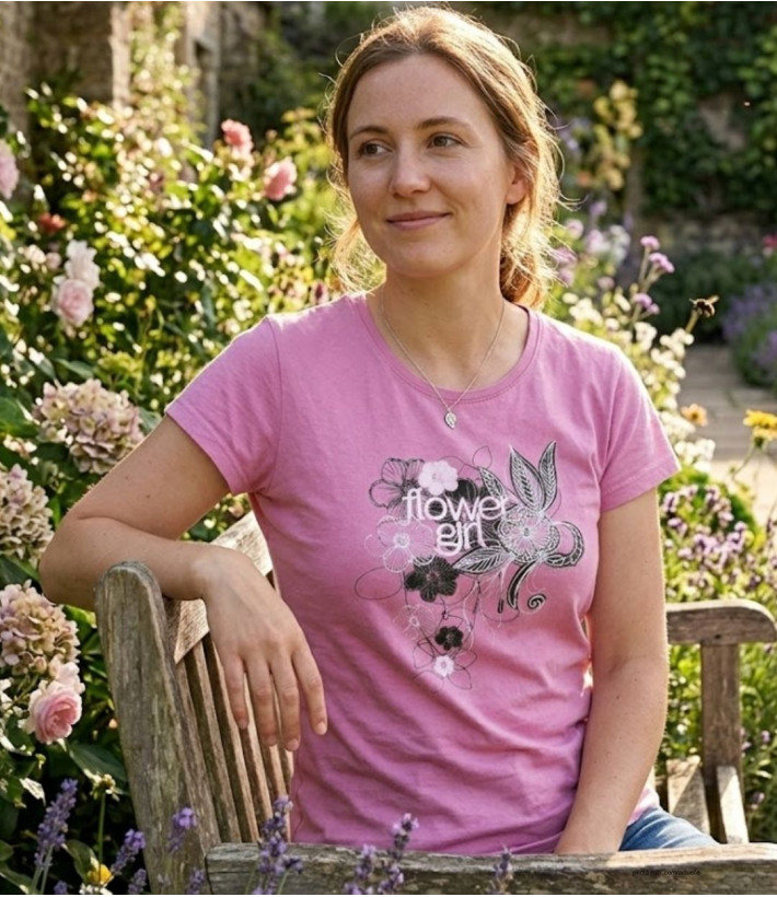 MAYFLOWER DAVY2 - Tee-shirt Col Rond Lilas/Rose 100% Coton