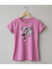 MAYFLOWER DAVY2 - Tee-shirt Col Rond Lilas/Rose 100% Coton