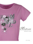 MAYFLOWER DAVY2 - Tee-shirt Col Rond Lilas/Rose 100% Coton
