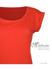 MAYFLOWER DELHI1 - Tee-shirt Sans Manches Orange Coton Flammé