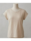 MAYFLOWER DELHI2 - Tee-shirt Sans Manches Beige Coton Flammé