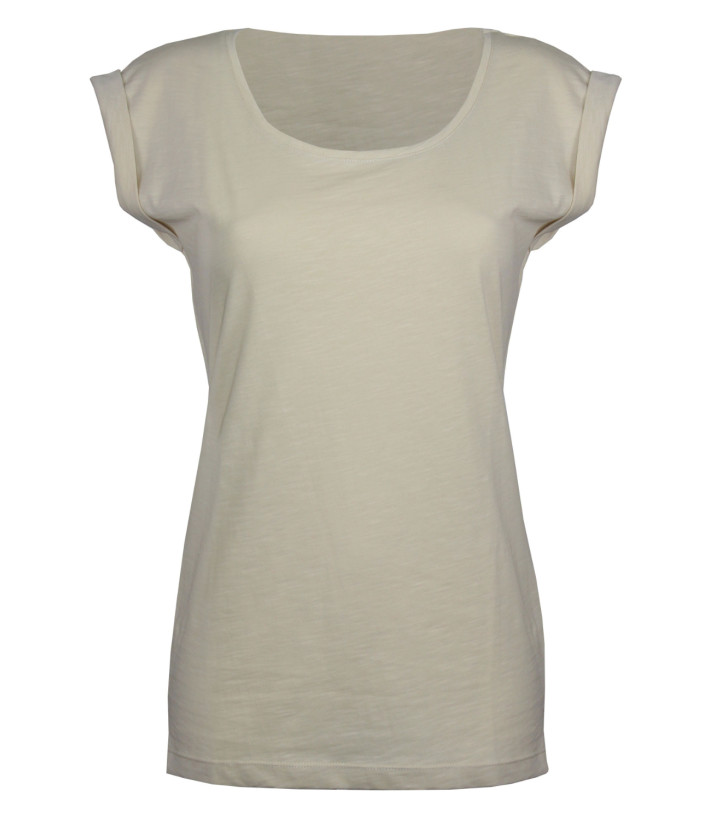 MAYFLOWER DELHI2 - Tee-shirt Sans Manches Beige Coton Flammé