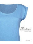 MAYFLOWER DELHI3 - Tee-shirt Sans Manches Bleu Ciel Coton