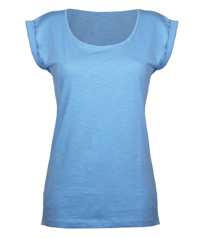 MAYFLOWER DELHI3 - Tee-shirt Sans Manches Bleu Ciel Coton