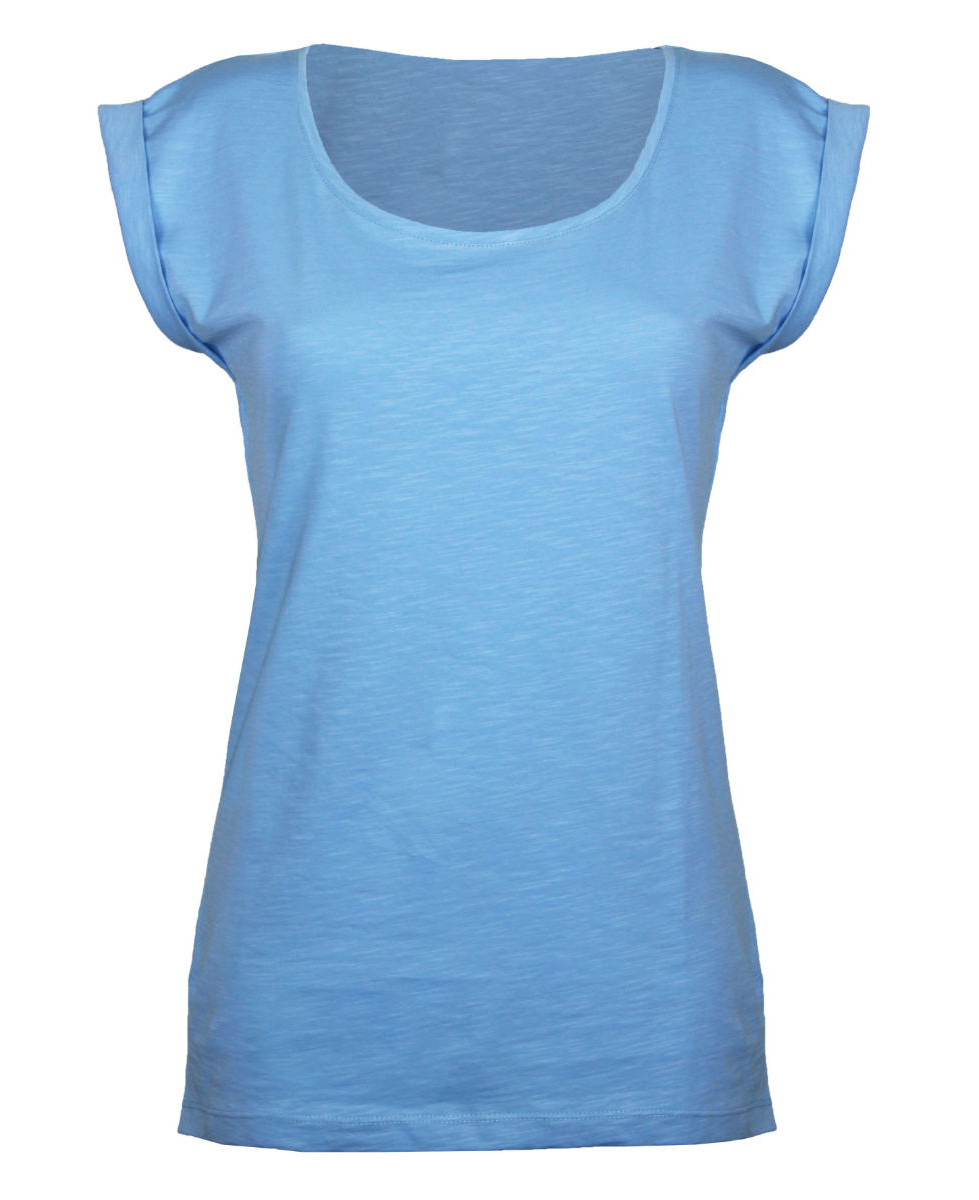 MAYFLOWER DELHI3 - Tee-shirt Sans Manches Bleu Ciel Coton