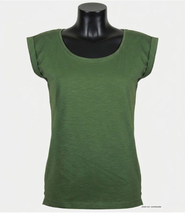 Mayflower DELHI4 - Tee-shirt sans manches Kaki en coton léger