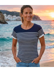 Tee-shirt marin femme MAYFLOWER DELICAT1 bleu blanc