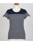 Tee-shirt marin femme MAYFLOWER DELICAT1 bleu blanc