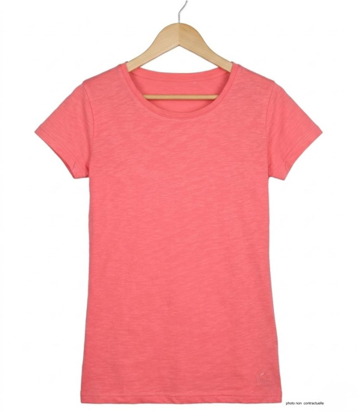 MAYFLOWER DERICK2 - Tee-shirt Col Bateau Corail 100% Coton