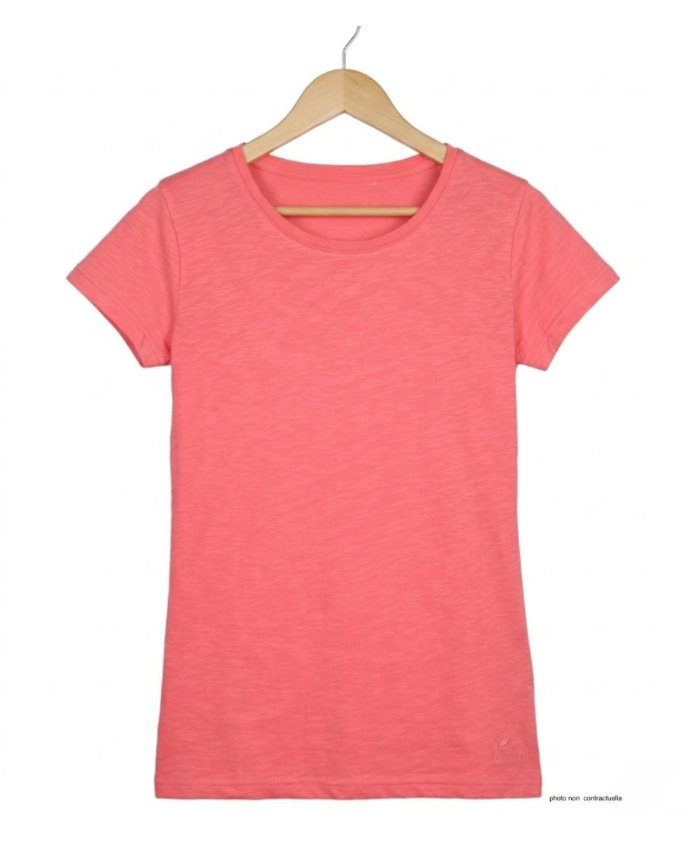 MAYFLOWER DERICK2 - Tee-shirt Col Bateau Corail 100% Coton