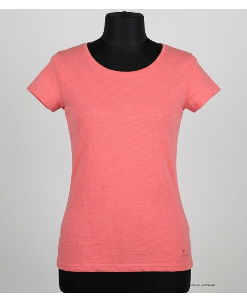 MAYFLOWER DERICK2 - Tee-shirt Col Bateau Corail 100% Coton