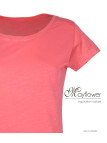 MAYFLOWER DERICK2 - Tee-shirt Col Bateau Corail 100% Coton