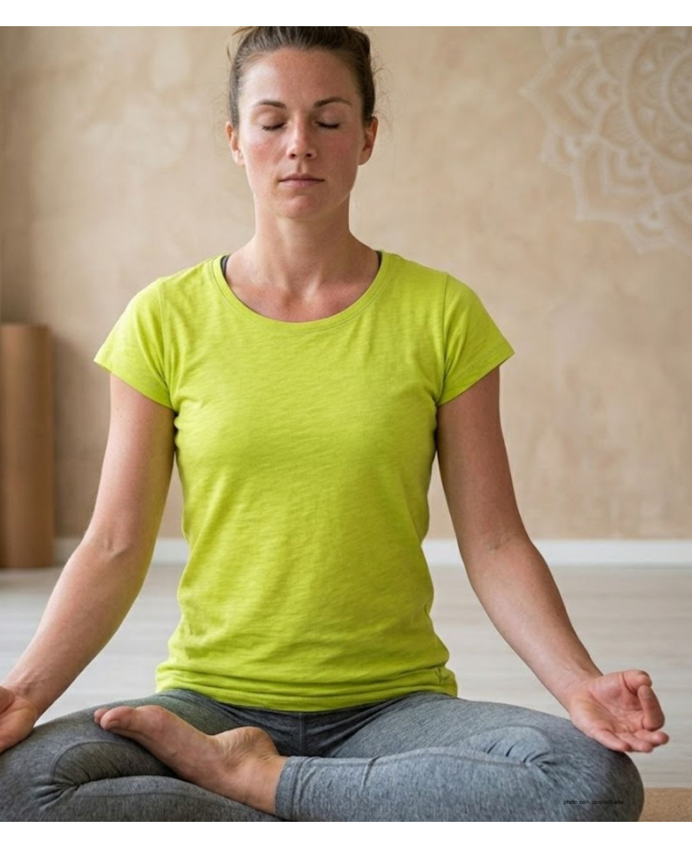 MAYFLOWER DERICK4 - Tee-shirt Col Bateau Jaune 100% Coton