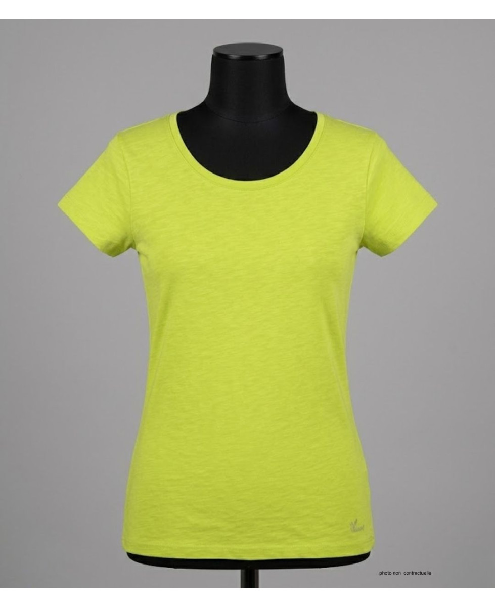 MAYFLOWER DERICK4 - Tee-shirt Col Bateau Jaune 100% Coton