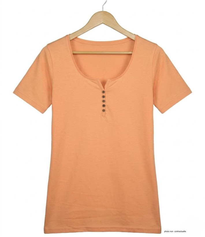 MAYFLOWER DETROIT1 - Tee-shirt Coton Bio Orange Pêche Boutique