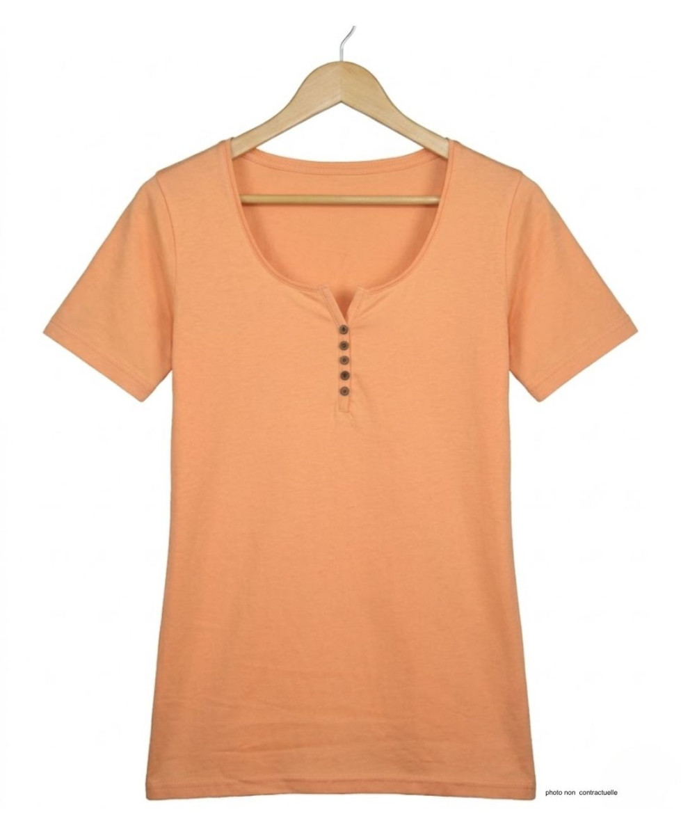 MAYFLOWER DETROIT1 - Tee-shirt Coton Bio Orange Pêche Boutique