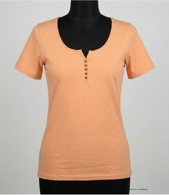 MAYFLOWER DETROIT1 - Tee-shirt Coton Bio Orange Pêche Boutique