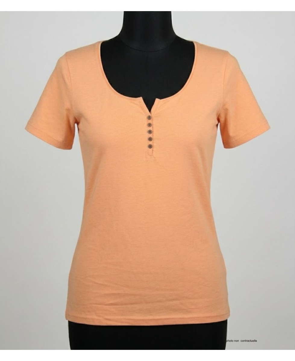 MAYFLOWER DETROIT1 - Tee-shirt Coton Bio Orange Pêche Boutique