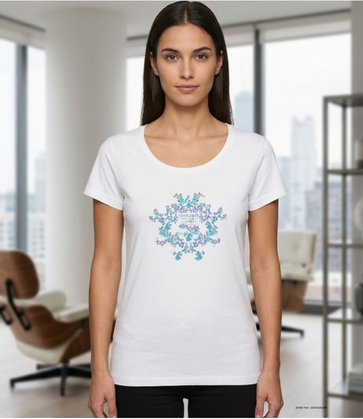 Tee-shirt Mayflower Diapo2 Blanc - Pur Coton & Sérigraphie