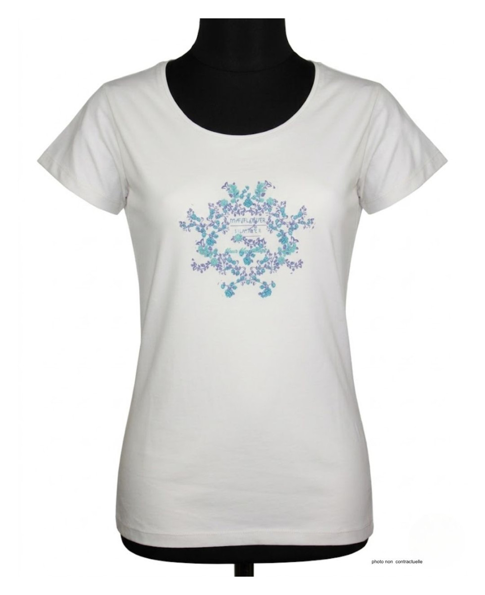 Tee-shirt Mayflower Diapo2 Blanc - Pur Coton & Sérigraphie