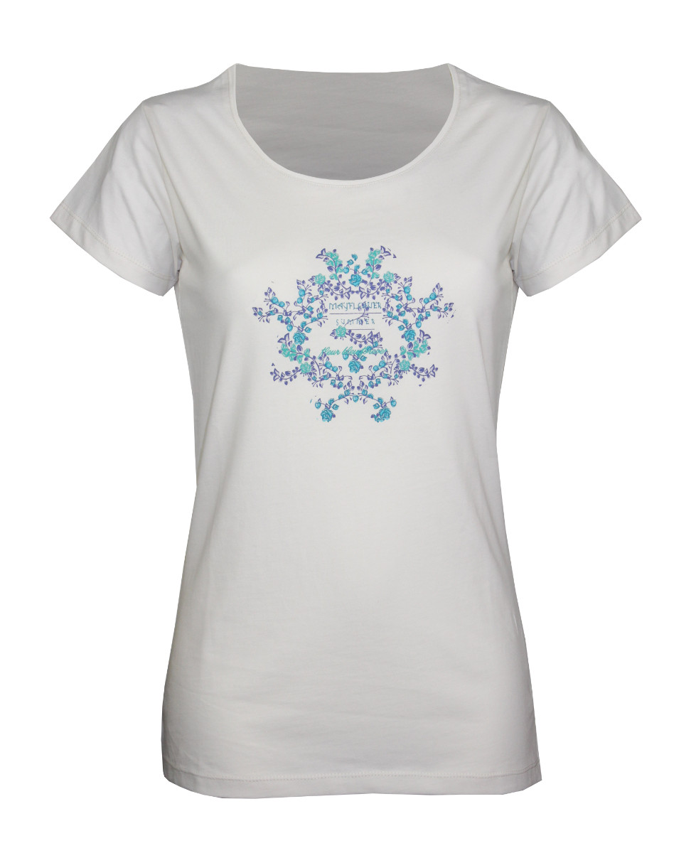 Tee-shirt Mayflower Diapo2 Blanc - Pur Coton & Sérigraphie