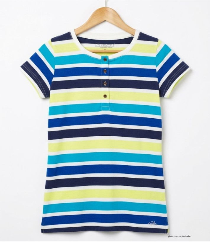 Tee-shirt Mayflower Diwane2 Rayé - Pur Coton Style Marin