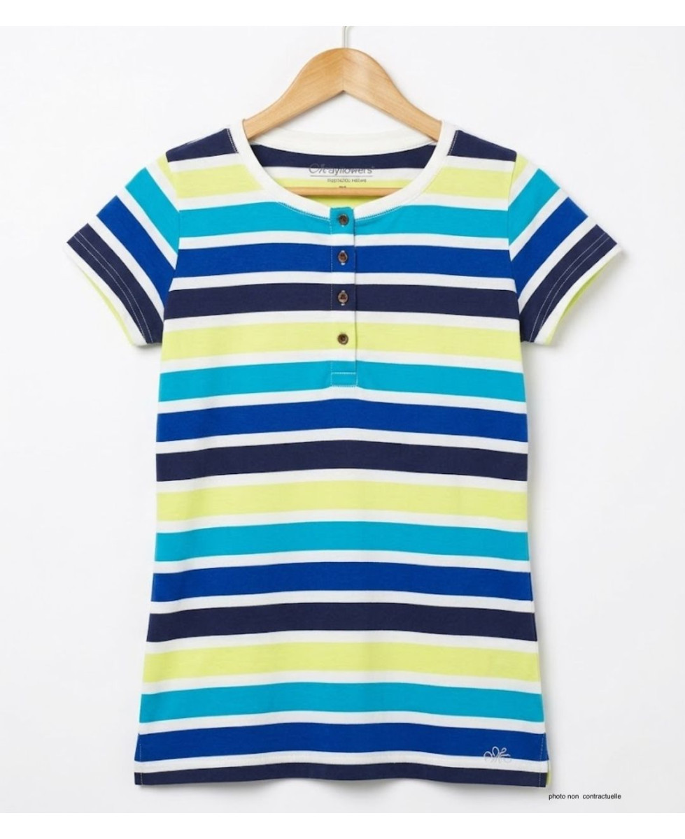 Tee-shirt Mayflower Diwane2 Rayé - Pur Coton Style Marin