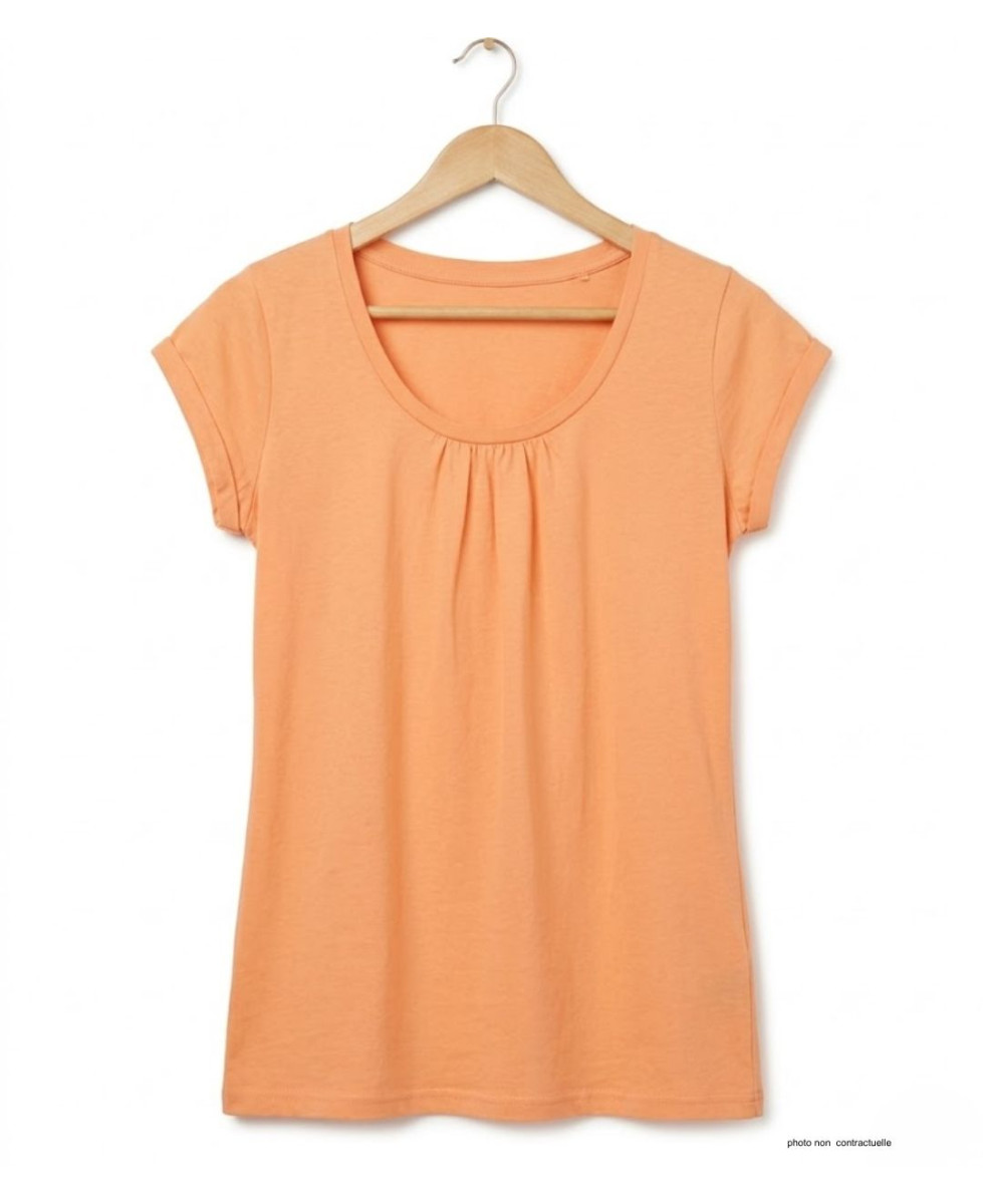 Tee-shirt pêche DJIBOUTI1 coton bio col rond femme