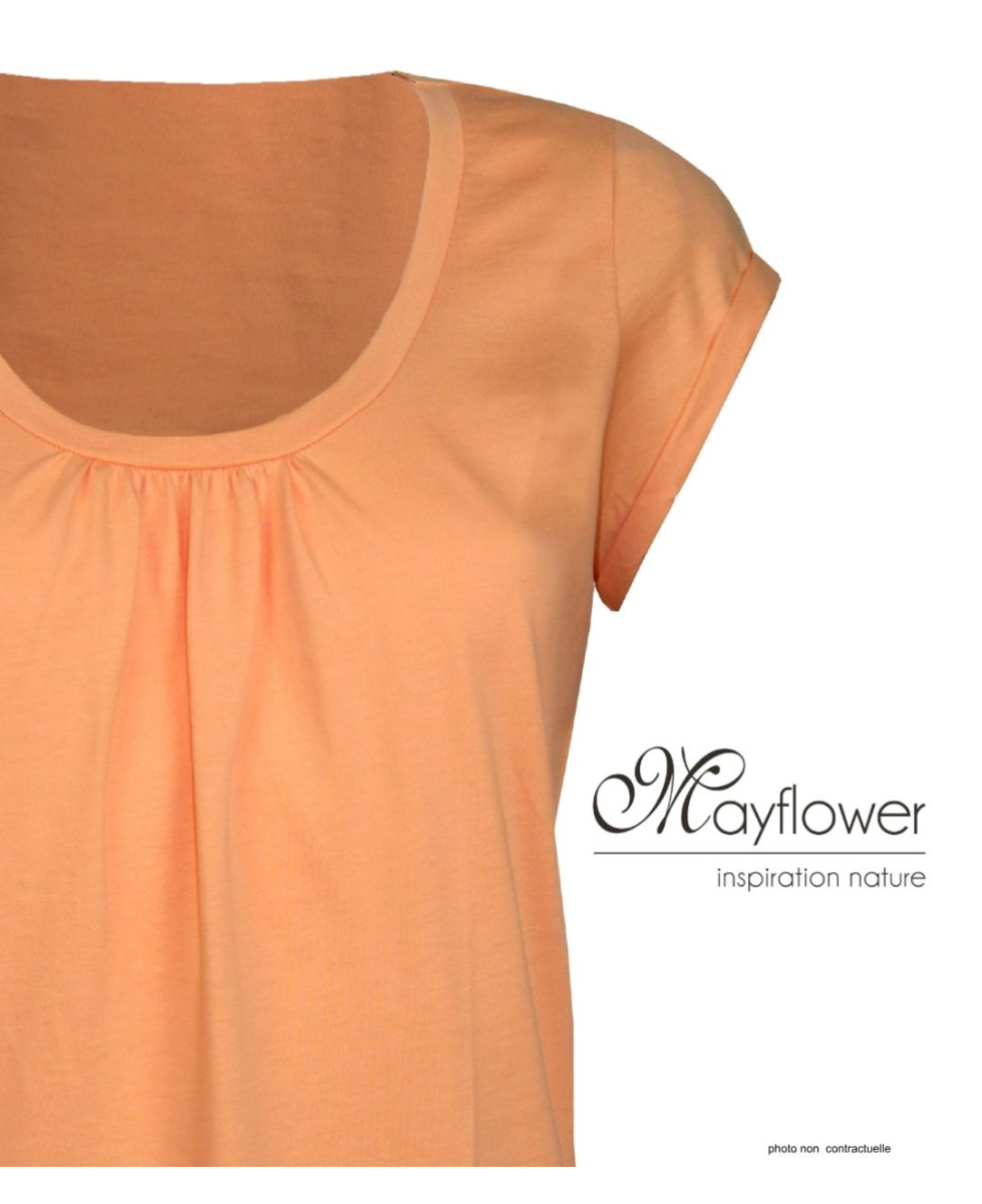 Tee-shirt pêche DJIBOUTI1 coton bio col rond femme