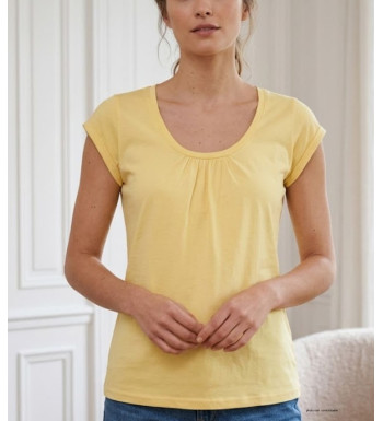 Tee-shirt Mayflower Djibouti2 Jaune - Coton Bio & Fronces