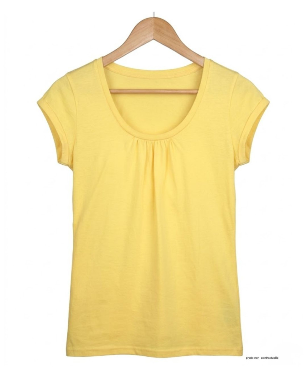 Tee-shirt Mayflower Djibouti2 Jaune - Coton Bio & Fronces