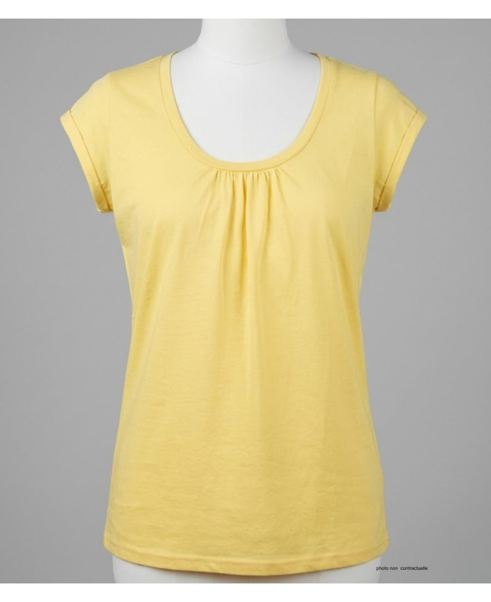 Tee-shirt Mayflower Djibouti2 Jaune - Coton Bio & Fronces