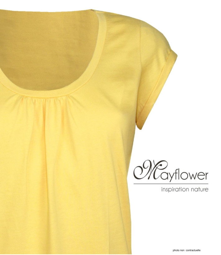 Tee-shirt Mayflower Djibouti2 Jaune - Coton Bio & Fronces