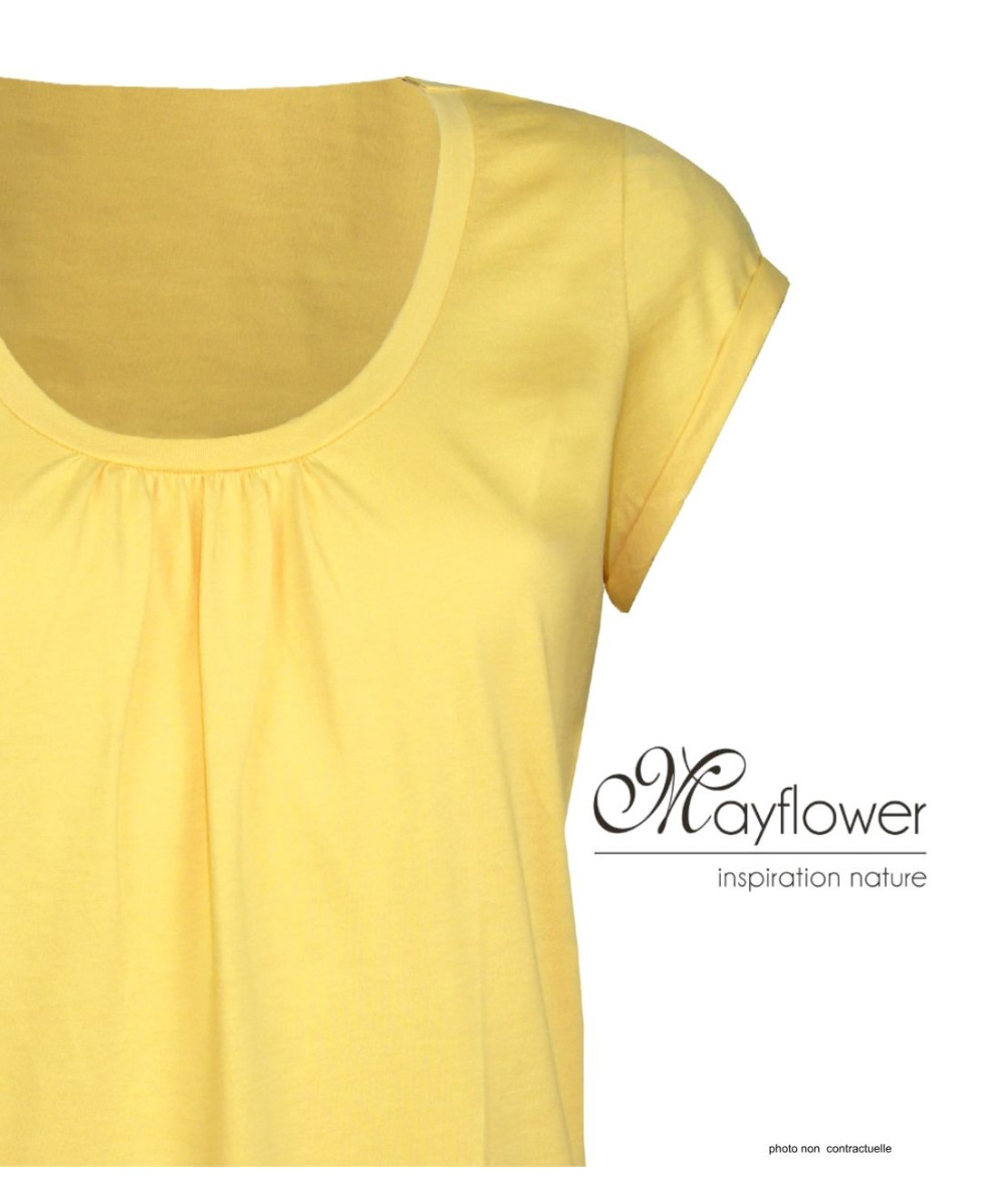 Tee-shirt Mayflower Djibouti2 Jaune - Coton Bio & Fronces