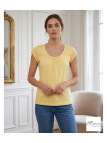 Tee-shirt Mayflower Djibouti2 Jaune - Coton Bio & Fronces