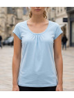 Tee-shirt Mayflower Djibouti3 Bleu Clair - Coton Bio & Fronces