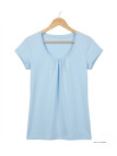 Tee-shirt Mayflower Djibouti3 Bleu Clair - Coton Bio & Fronces