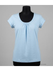 Tee-shirt Mayflower Djibouti3 Bleu Clair - Coton Bio & Fronces