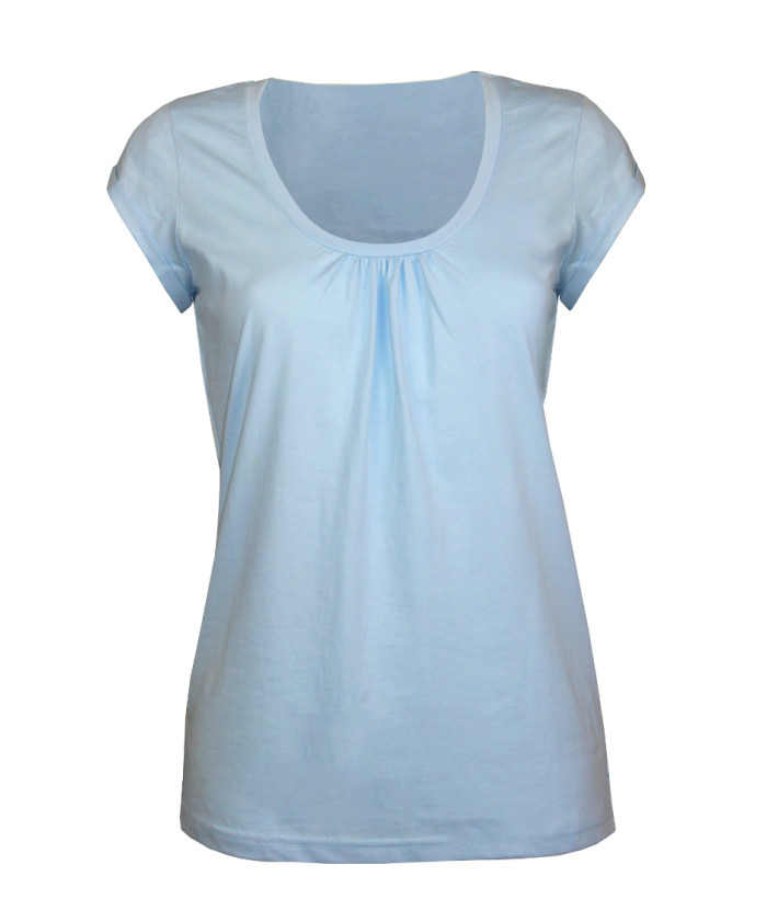 Tee-shirt Mayflower Djibouti3 Bleu Clair - Coton Bio & Fronces
