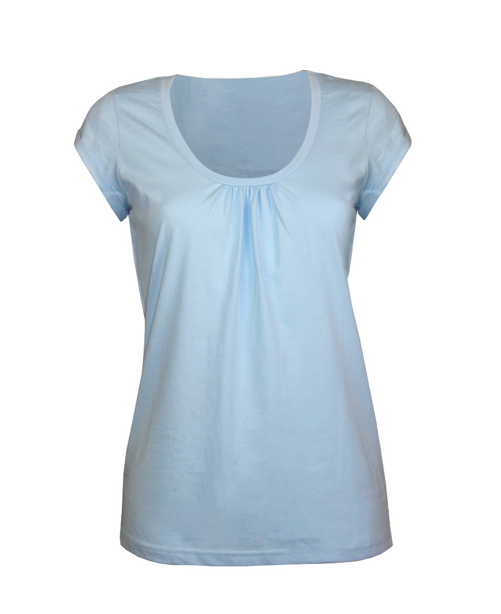 Tee-shirt Mayflower Djibouti3 Bleu Clair - Coton Bio & Fronces