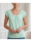 Tee-shirt Mayflower Djibouti4 Vert Sauge - Coton Bio & Fronces