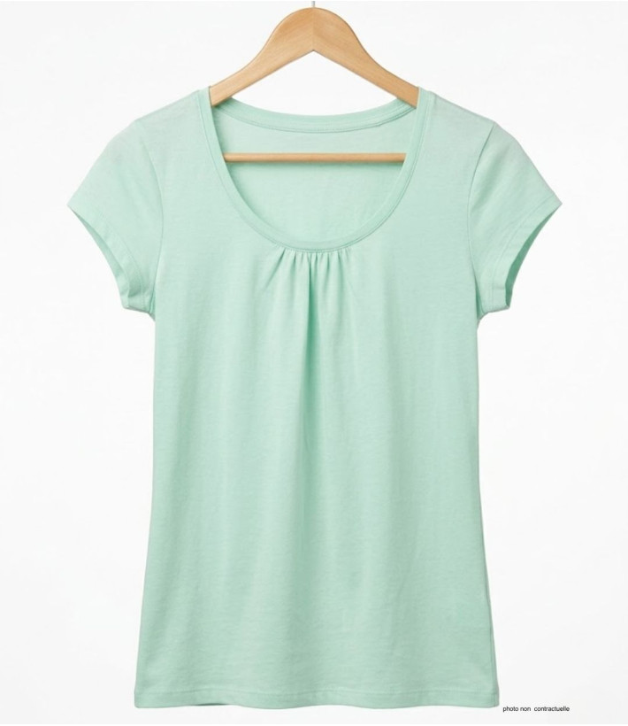 Tee-shirt Mayflower Djibouti4 Vert Sauge - Coton Bio & Fronces