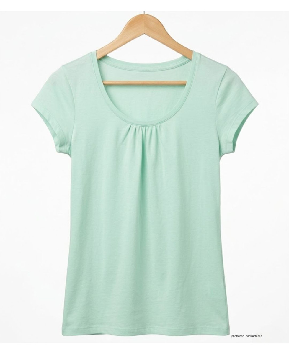 Tee-shirt Mayflower Djibouti4 Vert Sauge - Coton Bio & Fronces