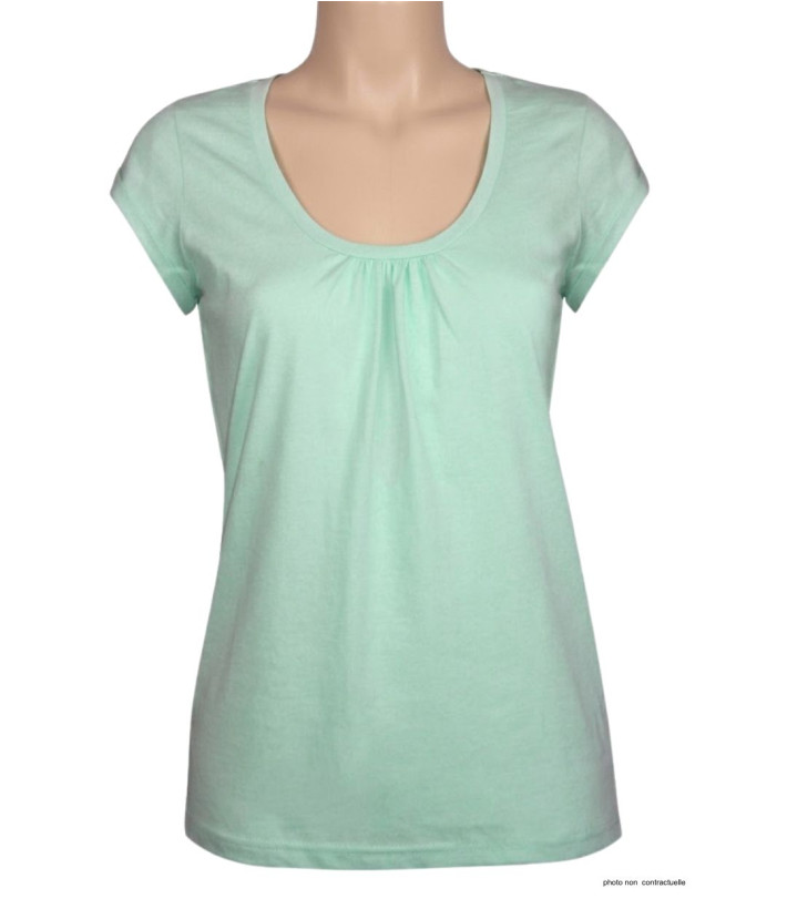 Tee-shirt Mayflower Djibouti4 Vert Sauge - Coton Bio & Fronces